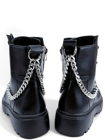 2 piezas Cadena de botas con estilo rock, accesorio de calzado punk unisex, a juego con atuendos negros, hebilla de bota versátil