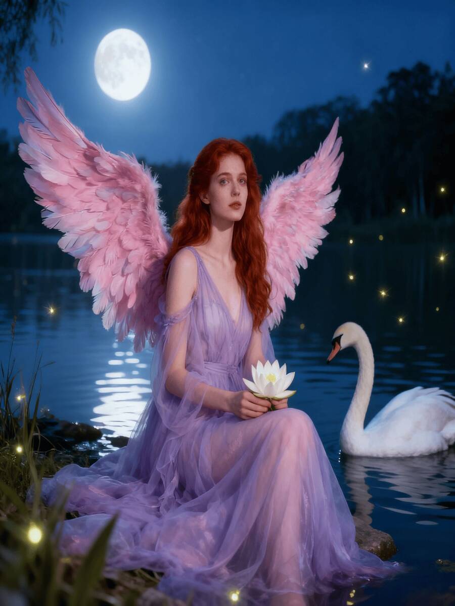 1 Peça Adereço de Fantasia de Asas de Anjo Rosa Sonhador, Decoração de Penas 3D, Acessório para Cabine Fotográfica, Adequado para Festivais, Apresentações, Cosplay, Visual Fofo e Romântico de Anjo para o Dia dos Namorados - Multicolorido - Visão 1