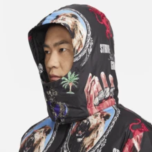 Chaqueta deportiva de plumón Nike AS LJ M NK TF DWNFL JACKET para hombres FB6975-010 - Negro/Gris - Ver 4