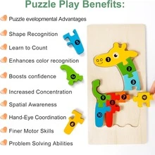 Fun Wooden Puzzle Game For Young Children, 1-Piece Set Of Puzzle Games For Infants, Montessori Toys And Educational Toys, Birthday Gifts - Random 1pcs - View 8