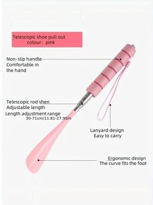Teleskop Schuhanzieher, ausziehbarer Langgriff Schuhanzieher faltbar Schuhanzieher Schuhspanner verstellbar Schuhhelfer mit rutschfestem Griff, verstellbare Länge, tragbares Design mit Schlaufe, einfaches Schuhanziehhilfe-Tool, Schuhe, Frühling Sommer Auswahl, Brautjungferngeschenke, Zimmer, Schlafzimmerdekoration, Strand, Reise, für Herren, für Damen, Urlaub, niedliche Sachen - Verschiedenfarbig - Übersicht 6