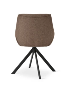 Stylish Suit-Lapel Upholstered 360° Swivel Dining Chairs With Armrests And Metal Legs For Dining Room, Living Room, Office - Set Of 2 / Set Of 4 / Set Of 6 - Mocha Brown - Mocha Brown - View 8