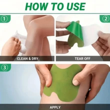 50 Pieces, Wormwood Patch, Knee Patch, Wormwood Extract Patch Knee Patch, Suitable For Neck, Shoulders, Back, Elbows, Joints, Hot Compress Breathable Knee Patch, Vitality Energy Heating Pad Penetrates Deep, - Long-Lasting Patch For Daily Use.