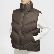 1pc Letter Graphic Zipper Up Sports Vest Down Coat - Black/Gray - View 5