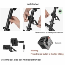 ROCKBROS Bicycle Locks - Black - View 2