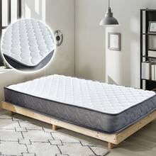 Single Pocket Coil Mattress, 97*195cm, 3 Colors, High-Resilience, Extra Thick 21cm, High-Density, Pressure-Relieving, Turning Support, Slightly Firm, Breathable, Compressed Packaging - 白色 - 查看 8