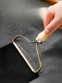 1pc Double-Sided Lint Remover & Fabric Shaver - Metal Handheld Clothes Fuzz Shaver With Brush Roller, Removes Sweater, Furniture & Pet Hair, Suitable For Delicate Fabrics - Multicolor - View 3