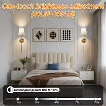 Wireless Rechargeable Wall Sconce With Remote Control, 15 RGB Color Modes & Adjustable Brightness – Modern Decorative LED Wall Lamp For Bedroom, Living Room, Hallway, Or Reading Corner - Vàng - Xem 7