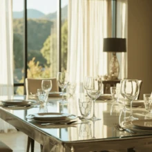 Thick And Thin Transparent PVC Plastic Tablecloth - Waterproof Crystal - 2, 4, 6, 8 Or 10 Places - 無色 - 查看 19