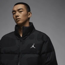 Chaqueta con cremallera y estampado gráfico para hombre - Negro/Gris - Ver 4