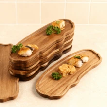 1 قطعة صينية على شكل سحابة - لوح جبن متعدد الاستخدامات للحلويات والمقبلات والكيك وديكور الحفلات - لوح تقديم خشبي عالي الجودة مصقول، أدوات مطبخ، ديكور منزلي، عيد الميلاد