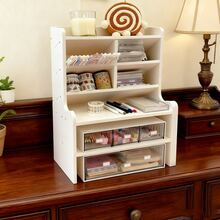 [German Craftsmanship]New Upgraded--Thickened And Heightened Desktop Accessories, Desktop Bookshelf,Office Organizer Rack With Wood Display Shelf, Multi-Layer Shelves For Books & Cosmetics, Ideal For Home & Office - 小號 - 查看 5