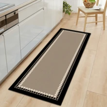 1pc Silicone Kitchen Mat, Vintage Linen Texture Pattern, Anti-Fatigue, Soft & Comfortable, Anti-Slip & Anti-Fall, Quick Drying, Durable, Suitable For Kitchen, Dining Room, Entrance, Laundry Room, Hallway, Bathroom, Study And More - Multicolor - View 12