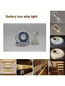 1 dải đèn LED dán tự dính chạy bằng pin (không bao gồm pin) - Tùy chọn chiều dài từ 1M đến 5M, ánh sáng trắng ấm/trắng lạnh, thích hợp cho gương trang điểm/phòng ngủ/tường TV/tủ/trần nhà, trang trí ngày lễ, quà tặng Ngày của Mẹ/Ngày Valentine & tiệc tùng, đèn LED, đèn LED phòng ngủ - Nhiều màu - Xem 5