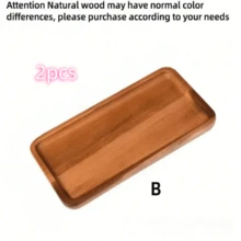 1/2/3 Stücke Akazien Holz Serviertablett, Frühstückstablett, Ess-/Küchentablett, Obstschale, Kaffeetablett, Teeschale, Snacktablett, Dekorationsstück für Wohnzimmer, geeignet für Hotels, Restaurants, Zuhause, Partys, Thanksgiving, Weihnachten, Neujahr, Mehrzwecktablett für den Außenbereich