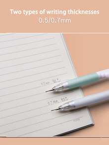 4支装自动铅笔，带橡皮擦，耐用，学生文具，办公用品，圣诞节，返校季 - 彩色 - 查看 4