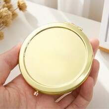 1个可定制姓名刻字的圆形化妆镜，个性化礼物，可折叠便携双面高清镜，不锈钢材质，适合伴娘、婚礼、圣诞节、母亲节、生日、毕业典礼、周年纪念日等场合，实用礼物，永恒的爱 - 多色2 - 查看 17