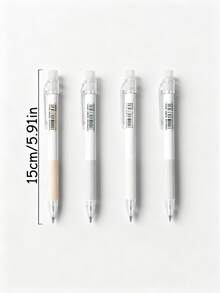 4支装自动铅笔，带橡皮擦，耐用，学生文具，办公用品，圣诞节，返校季 - 彩色 - 查看 2