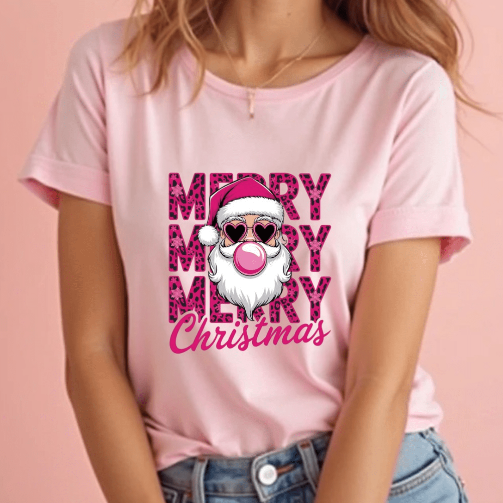 Blusa Tshirt Feminina Natal Merry Christmas Algodão Divertida