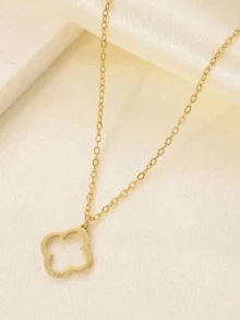 1pc Fashionable Niche Heart Pendant Necklace For Women, Minimalist Style
