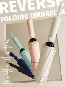 Automatic Folding Large High-Quality Umbrella Rainproof And Windproof Strong Umbrella Family Entertainment Outdoor Rainproof And Sunscreen Dual-Use Parasol (Fabric Cover, Rib Color, And English Letter Pattern Design Randomly Assorted) Boy Valentine Heart Valentine