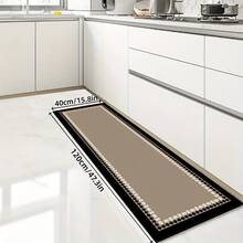 1pc Silicone Kitchen Mat, Vintage Linen Texture Pattern, Anti-Fatigue, Soft & Comfortable, Anti-Slip & Anti-Fall, Quick Drying, Durable, Suitable For Kitchen, Dining Room, Entrance, Laundry Room, Hallway, Bathroom, Study And More - Multicolor - View 13