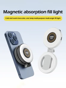 Fill Light For LED Phone Light Attachment Selfie Ring Light Brightness Adjustable Compatible W Compatible With Iphone Smartphone Vlogs/Photography/Video Conference - Multicolor - View 2