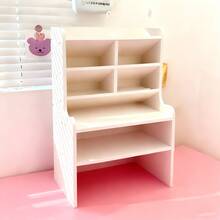 [German Craftsmanship]New Upgraded--Thickened And Heightened Desktop Accessories, Desktop Bookshelf,Office Organizer Rack With Wood Display Shelf, Multi-Layer Shelves For Books & Cosmetics, Ideal For Home & Office - 小號 - 查看 4