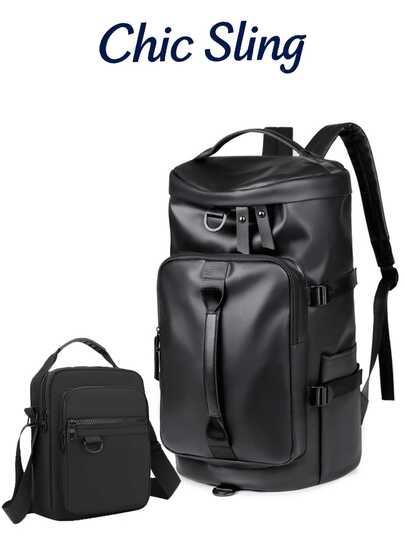 SHILAN Large-Capacity Handheld Travel Bag, Ultra-Lightweight Backpack. It Is A Men's Fashionable Backpack, Laptop Backpack And Casual Daypack With Practical Functions, Suitable For Work, Office And Business Occasions.