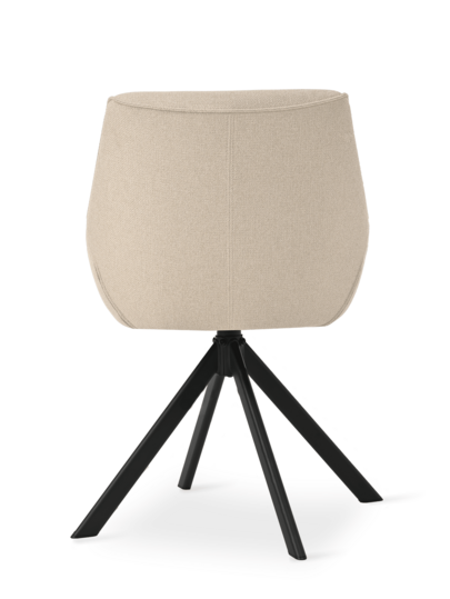 Goeurvant Stylish Suit Lapel Upholstered 360° Swivel Dining Chairs Armrests Metal Legs Room, Living Office Set Of Beige view 8