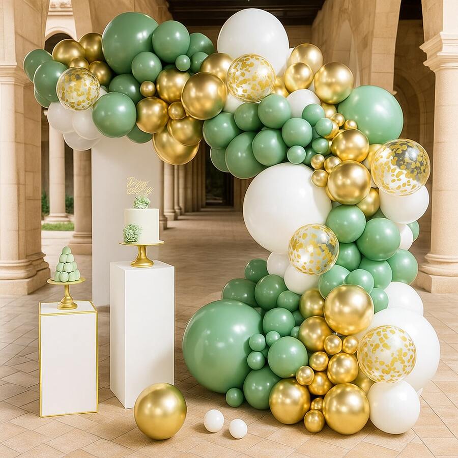 146-Piece Balloon Garland Kit With Latex Balloons In 18", 12", 10", And 5" For Party, Wedding, Birthday, And Graduation Decorations. - Trending, Best Seller, New Arrival, Party Supplies, Elegant Decor, Party Decoration, Wedding & Birthday - 彩色 - 查看 1