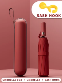 High-Quality 24-Rib Automatic Tri-Fold Design Umbrella, Windproof, Unisex, One-Click Open, Travel & Outdoor Umbrella, Casual Style, Canopy, Sturdy Ribs, Daily Commuters, Umbrella For Rain Windproof Strong, Umbrella For Rain Strong, Umbrella For Rain Cane, Umbrella For Women, Umbrella From Rain, Spring Summer Picks, Brides Maid Gifts, Room, Bedroom Decor, Bedroom Decor, Beach, Travel, For Men, For Women, Vacation,Cute Stuff - Multicolor - View 24