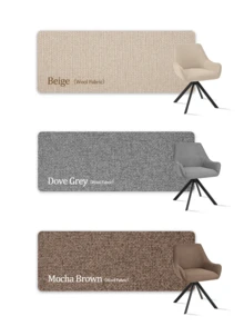 Stylish Suit-Lapel Upholstered 360° Swivel Dining Chairs With Armrests And Metal Legs For Dining Room, Living Room, Office - Set Of 2 / Set Of 4 / Set Of 6 - Mocha Brown - Mocha Brown - View 10