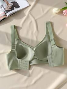 2件套简约舒适女士运动文胸，无钢圈，纯色 - 彩色 - 查看 3