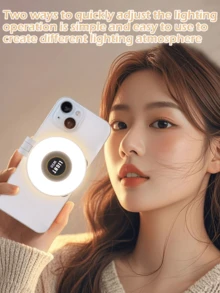 Fill Light For LED Phone Light Attachment Selfie Ring Light Brightness Adjustable Compatible W Compatible With Iphone Smartphone Vlogs/Photography/Video Conference - Multicolor - View 4