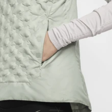 Zip Up Quilted Sports Vest Down Jacket - Green - View 6