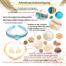 1个发箍，1条金色粗项链，2对夸张耳环，阿拉伯公主万圣节服装首饰套装，茉莉公主风格 - 金色 - 查看 8