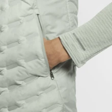 Men Zip Up Down Vest Jacket - Green - View 6