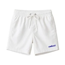 KIT 3 SHORTS COLC BERMUDA TACTEL ELASTANO ESPORTIVO ACADEMIA FITNESS DRY FIT VERÃO PRAIA CCI - Preto, Azul e Branco - Visão 3