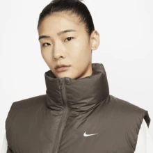 1pc Letter Graphic Zipper Up Sports Vest Down Coat - Black/Gray - View 4