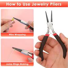 3pcs/1pc Precision Jewelry Pliers Set - Diagonal Pliers + Round Nose Pliers + Pointed Nose Pliers, Multi-Function Precision Pliers (With Wire Stripping Function, Handmade Jewelry Making, Beading And Flat Wire Processing Tools), Suitable For DIY Crafting And Repair - Pink - View 4