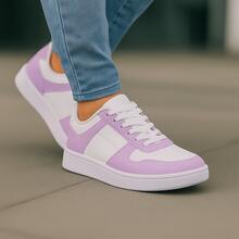 Women's Fashion Platform Sneakers – Comfortable, Soft And Modern - 紫色 - 查看 11