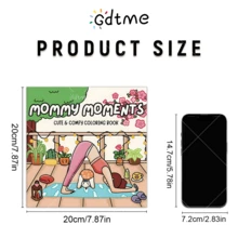 GDTME 1pc "Mom's Weekend Workout Time" Coloring Book, 24 Pages Thick Paper, 7.87*7.87inch, Recommended For Beginners, Stress Relief At Office, Parent-Child Interaction, Gift Giving, Whimsical Designs, Painting And Study, Colouring Book. - Exercise Time - View 2