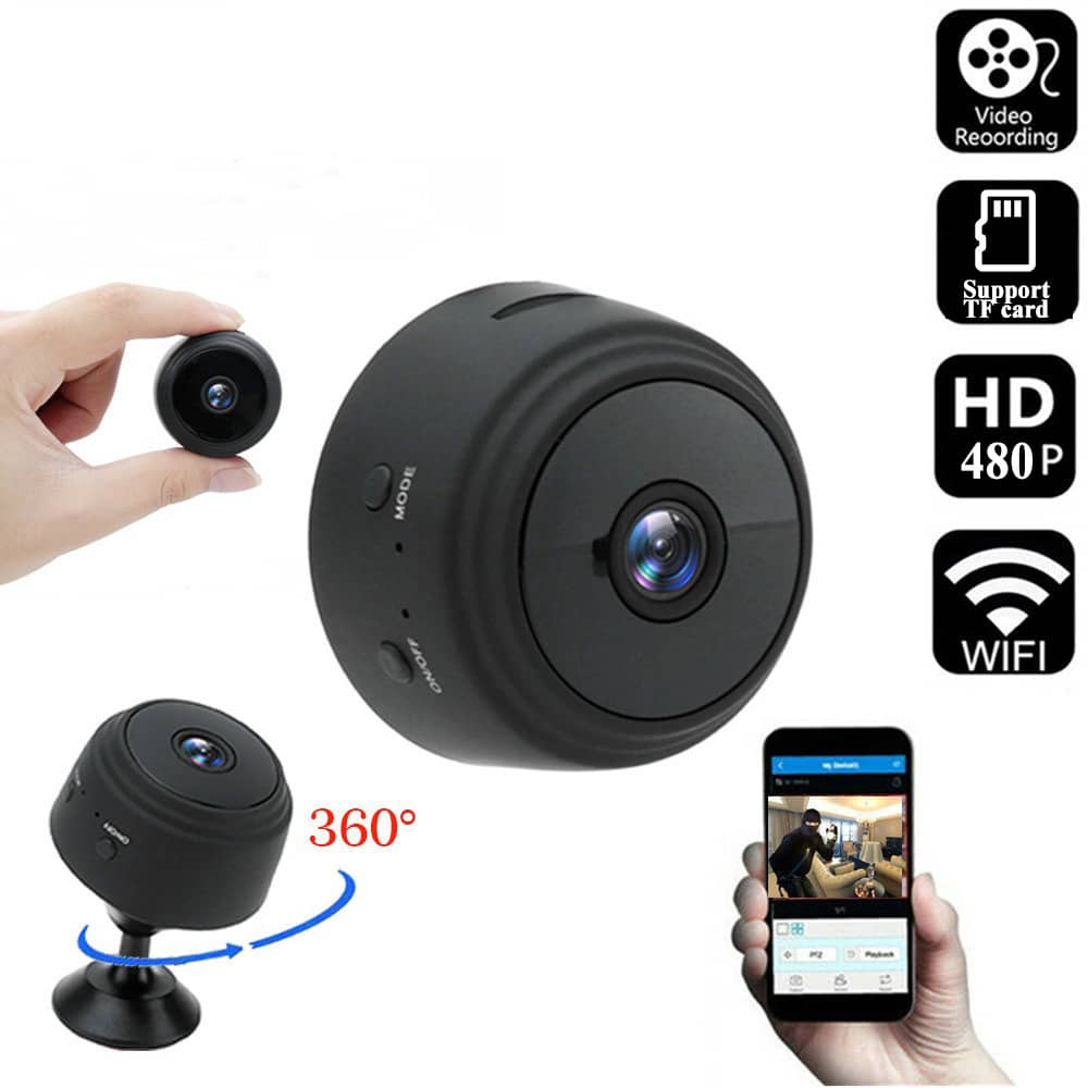 Portable Camera, Clip-On Security Camera, Mini & Micro Camera, HD Smart Camera, Wireless Home Security Camera, Outdoor Sports Camera, Built-In WiFi (2.4GHz Only, Not Compatible With 5G), Real-Time Viewing, 480P Resolution, Supports 128GB TF Card Storage (TF Card Not Included) - Multicolor - View 1