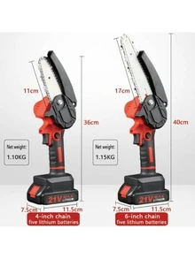 Wireless Mini Chainsaw, Equipped With Lithium-Ion Battery And Charging Cable - A Lightweight Handheld Chainsaw With A Safety Lock, Ergonomic Handle And Sharp Chain System, Suitable For Tree Trimming, Yards, Gardens, Branches - The Ideal Choice For Home And Garden - Compact Design, With Safety Certification