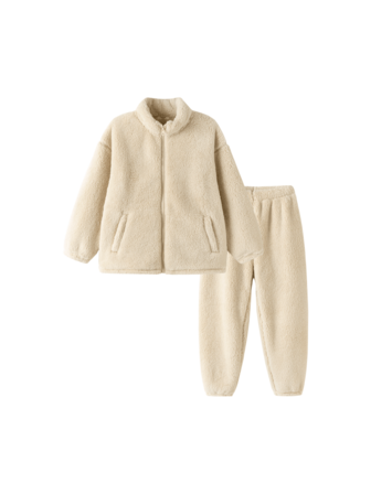 Balabala Tween Girl Pajama Set 2025, Boys Girls Coral Fleece Sleepwear – Thick Warm Homewear