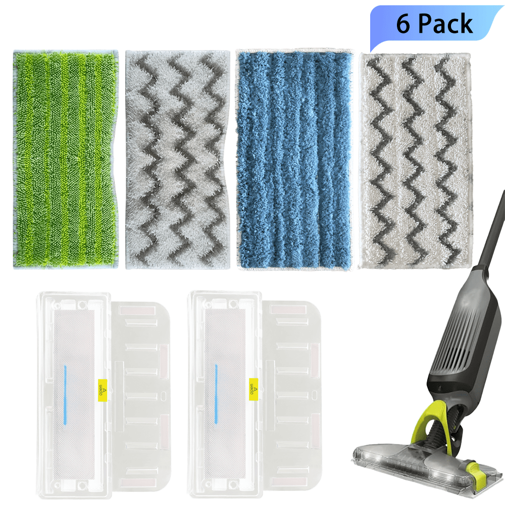 paquete de 6/9 Almohadillas de repuesto para trapeador y aspiradora compatibles con Shark Vacmop VM252 VM251 VM200 VM200C VM190 VM252C QM250 VM250 VC205, adecuadas para todo tipo de pisos duros - Limpieza del hogar para dormitorio, sala de estar