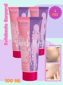 Exfoliante De Gel Scrub Para Cara Y Cuerpo, Exfoliante Corporal, Exfoliante Facial, Loción Corporal, Lavado Corporal Exfoliante gel 100 ml , con limpieza profunda poros , cara & cuerpo exfoliante Exfoliante - 3 Pzs - Ver 4