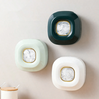 1 st väggmonterad plastfoliedispenser utan borrning engångsförpackning för matfolie dammtät låda heminredning julklappar heminredning rumsinredning