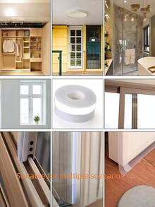 1卷自粘门窗密封条，防尘、隔热、隔音、防虫，聚氨酯材质，适用于玻璃门窗，门密封条 - 彩色 - 查看 2